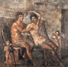 Pompei: paintings and frescoes (Mars and Venus)